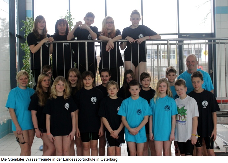 Die Stendaler Wasserfreunde in der Landessportschule Osterburg